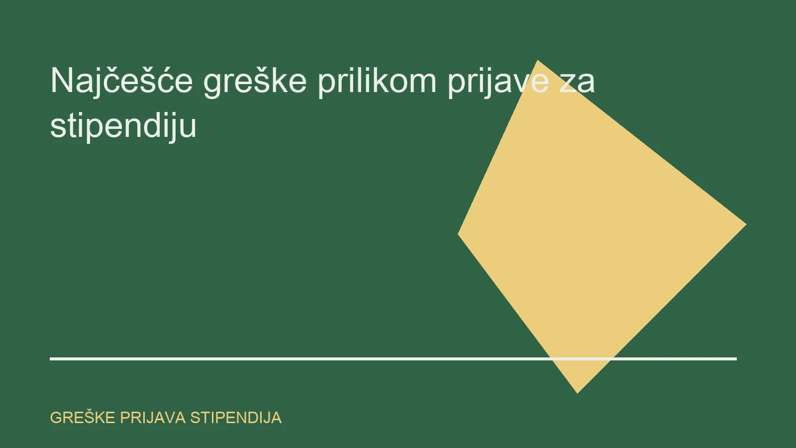 Urednička ilustracija za temu greške prijava stipendija