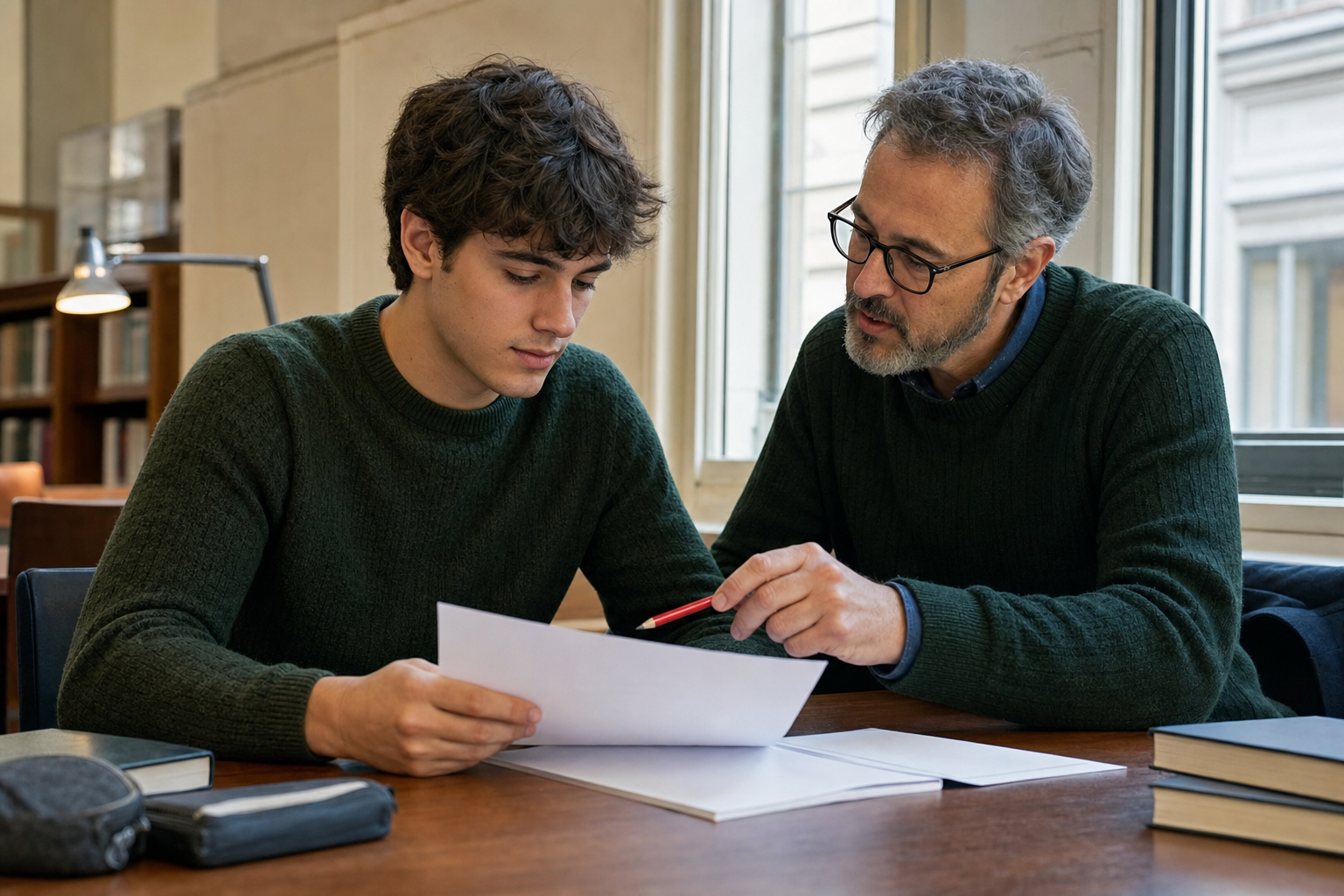 Student i mentor zajedno provjeravaju završnu verziju motivacijskog pisma
